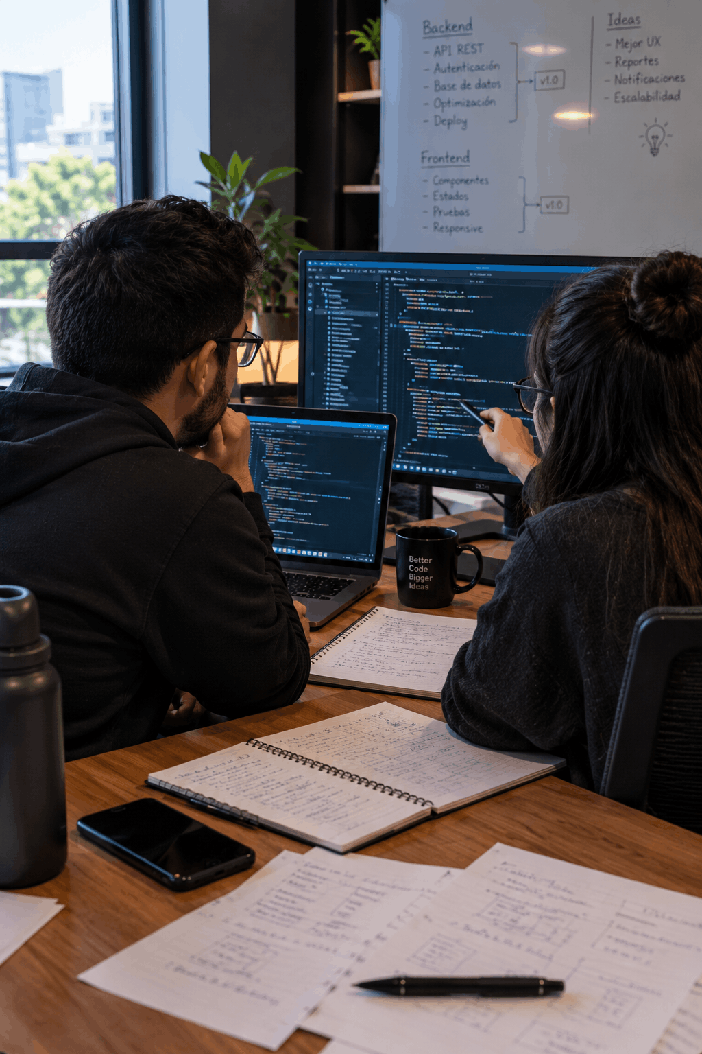 Néstor trabajando en CODIGEEK